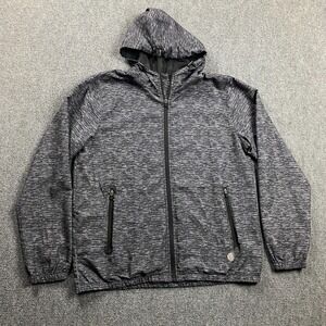 BKLYN Brooklyn Athletics Hoodie Adults Extra Large Gray Zip Polyester‎ Mens